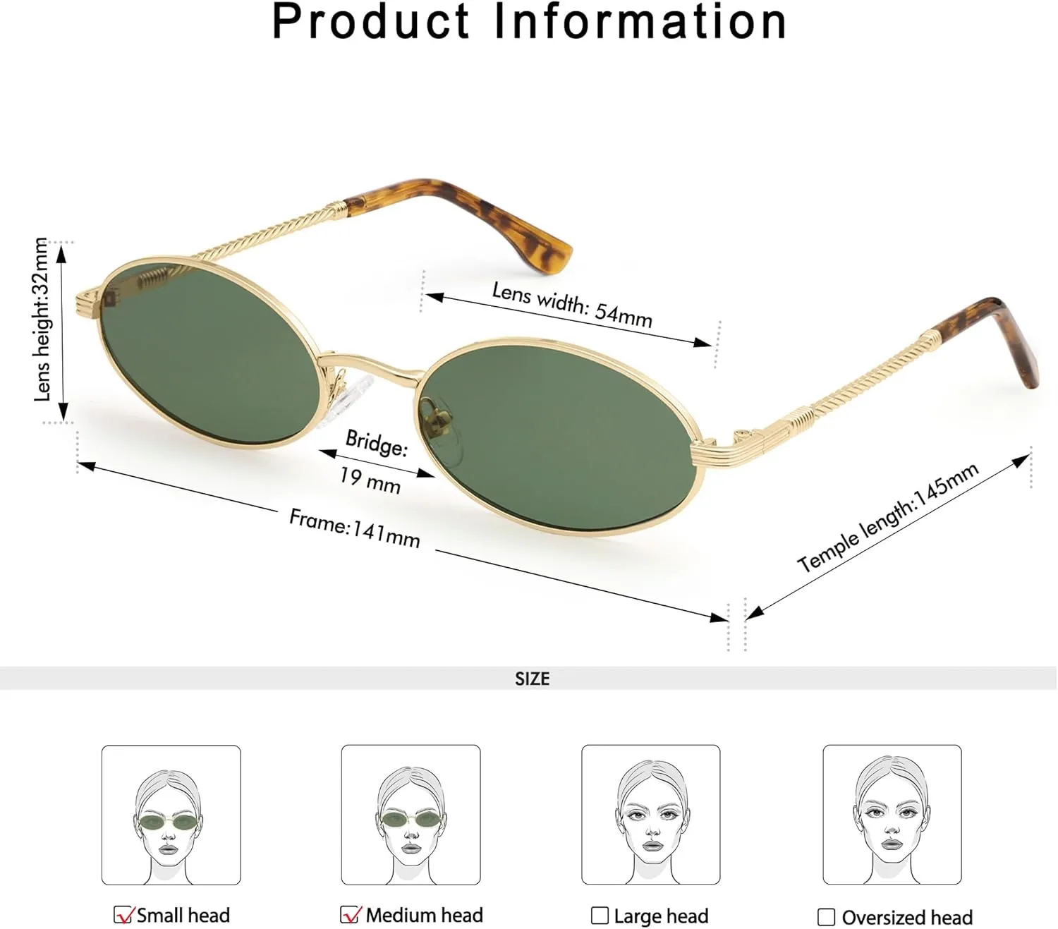 Retro Oval Cat Eye Sunglasses for Women Y2k Trendy Narrow 90s Sunnies Designer Sun Glasses AP3721