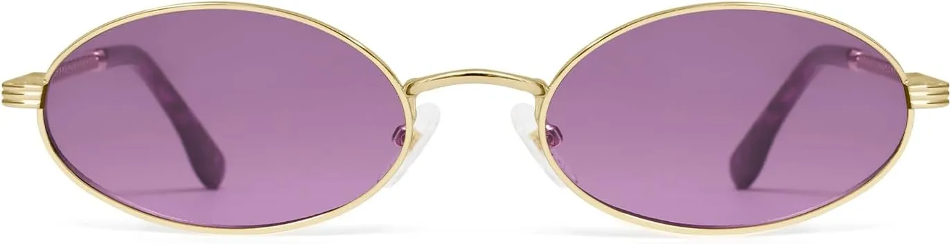 Retro Oval Cat Eye Sunglasses for Women Y2k Trendy Narrow 90s Sunnies Designer Sun Glasses AP3721
