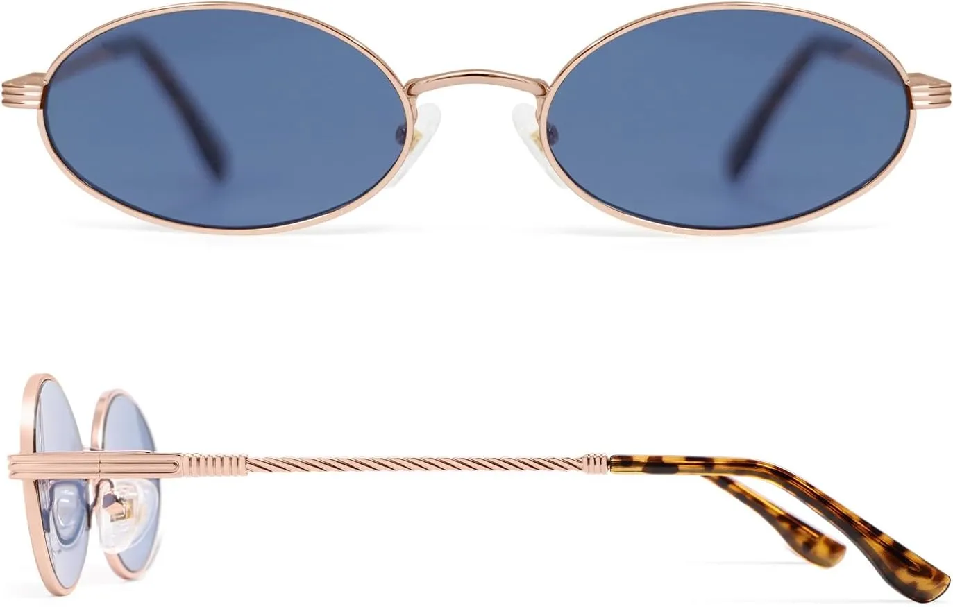 Retro Oval Cat Eye Sunglasses for Women Y2k Trendy Narrow 90s Sunnies Designer Sun Glasses AP3721