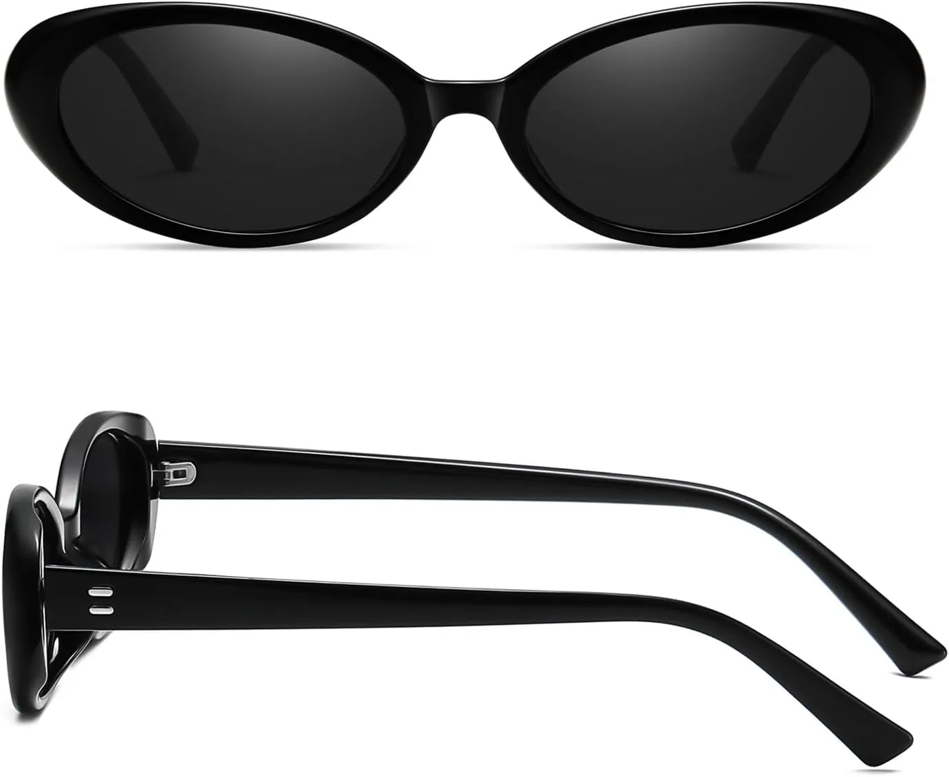 Retro Oval Sunglasses for Women and Men Vintage Style Cat Eye Glasses UV400 Protection
