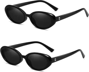 Retro Oval Sunglasses for Women and Men Vintage Style Cat Eye Glasses UV400 Protection