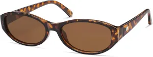 Retro Oval Sunglasses for Women Chic Cat Eye 90s Sunnies Lightweight Trendy Narrow Square Sun glasses AP3727