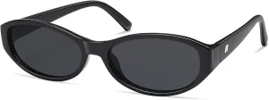 Retro Oval Sunglasses for Women Chic Cat Eye 90s Sunnies Lightweight Trendy Narrow Square Sun glasses AP3727