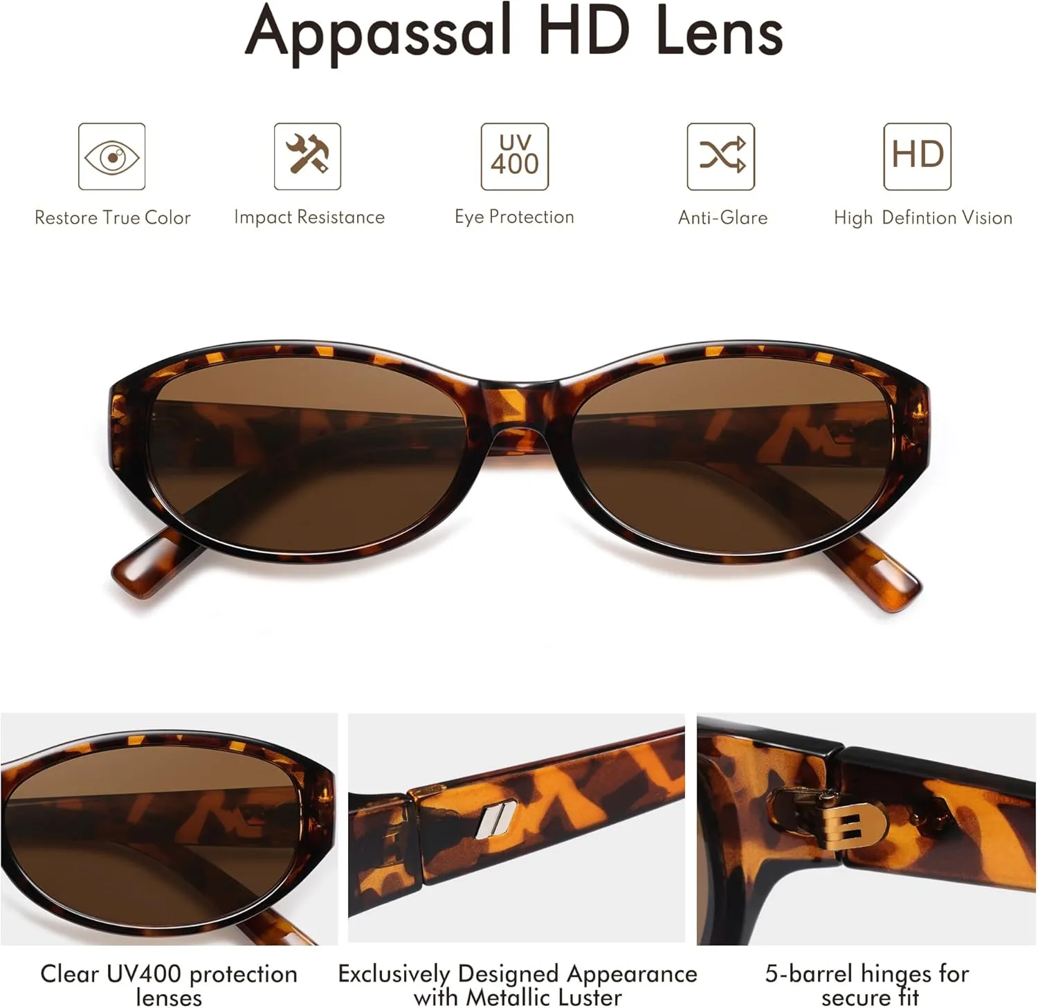 Retro Oval Sunglasses for Women Chic Cat Eye 90s Sunnies Lightweight Trendy Narrow Square Sun glasses AP3727