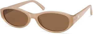 Retro Oval Sunglasses for Women Chic Cat Eye 90s Sunnies Lightweight Trendy Narrow Square Sun glasses AP3727