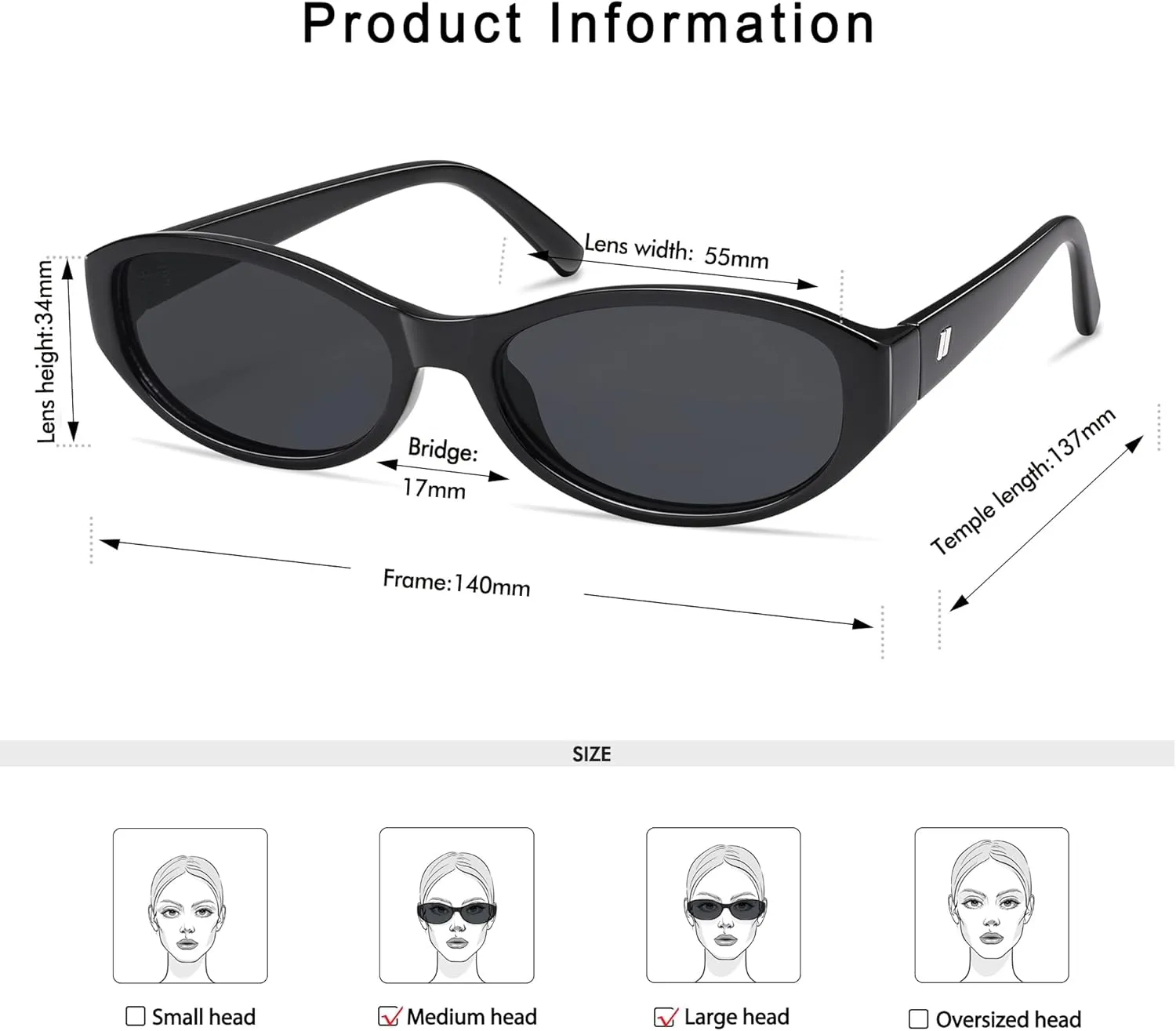 Retro Oval Sunglasses for Women Chic Cat Eye 90s Sunnies Lightweight Trendy Narrow Square Sun glasses AP3727