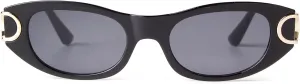 Retro Oval Sunglasses for Women Classic 90s Narrow Oval Sun Glasses Trendy Vintage Cat Eye Shades