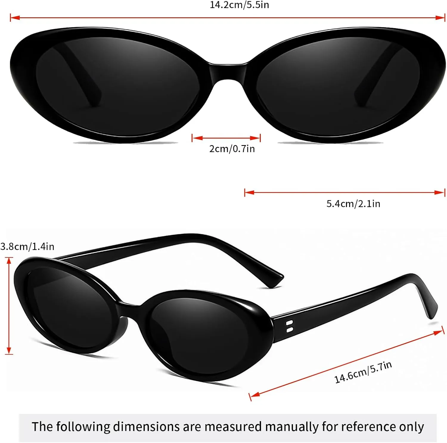 Retro Oval Sunglasses for Women Men Small 90s Trendy Sun Glasses UV400 Protection
