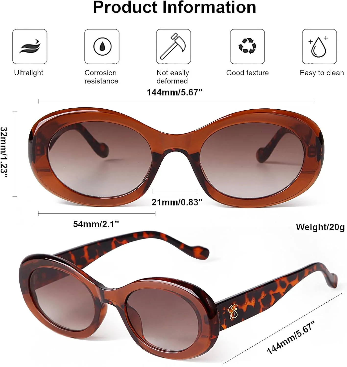 Retro Oval Sunglasses for Women Small Face 90s Vintage Cute Cat Eye Sun glasses Black