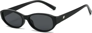 Retro Oval Sunglasses for Women Trendy Cute Womens Small Oval Sunglasses 90s Narrow Cat Eye Shades