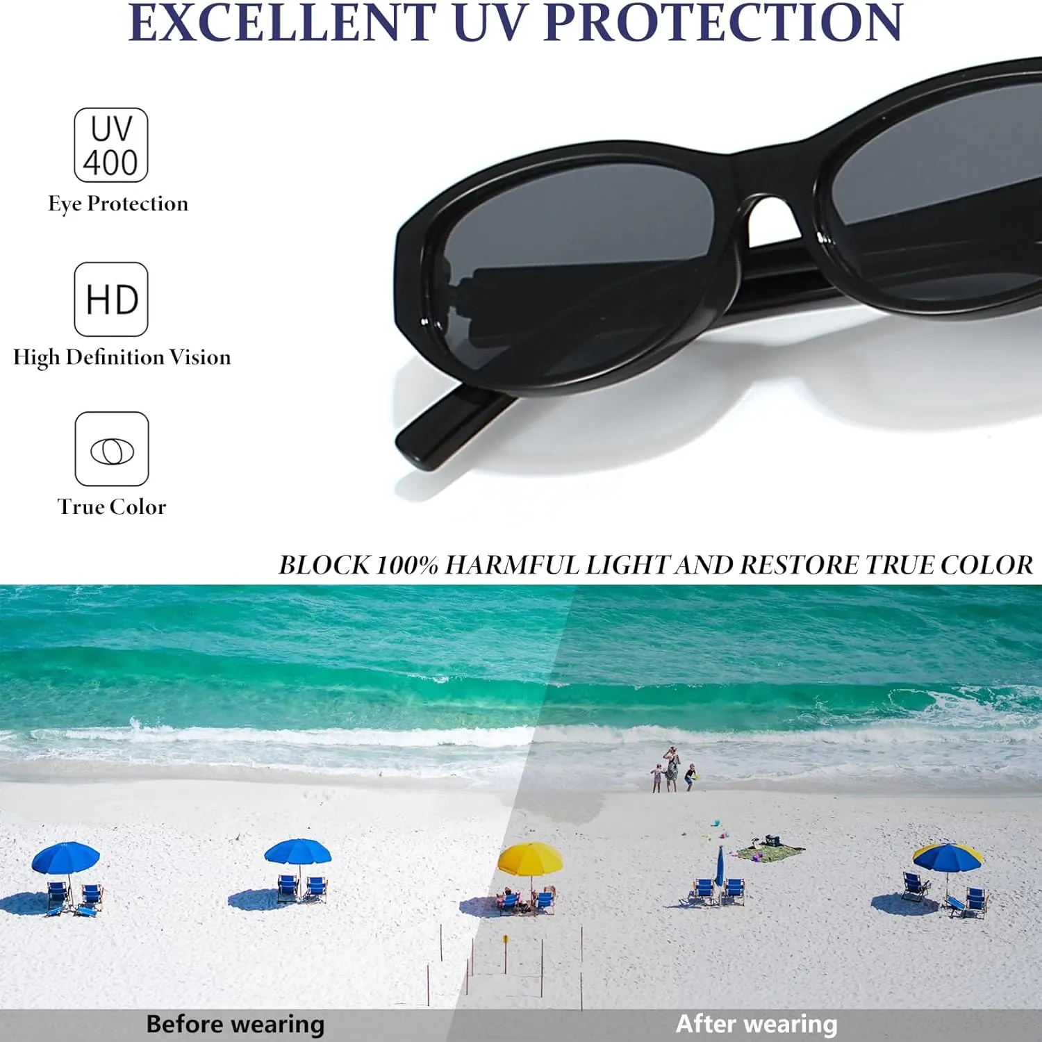 Retro Oval Sunglasses for Women Trendy Cute Womens Small Oval Sunglasses 90s Narrow Cat Eye Shades