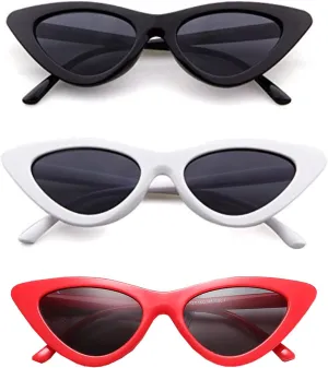 Retro Vintage Narrow Cat Eye Sunglasses for kids heart shaped sunglasses
