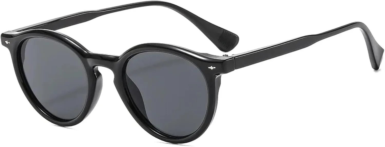 Round Sunglasses Women Men Shades Transparent Frame Sun Glasses Uv400