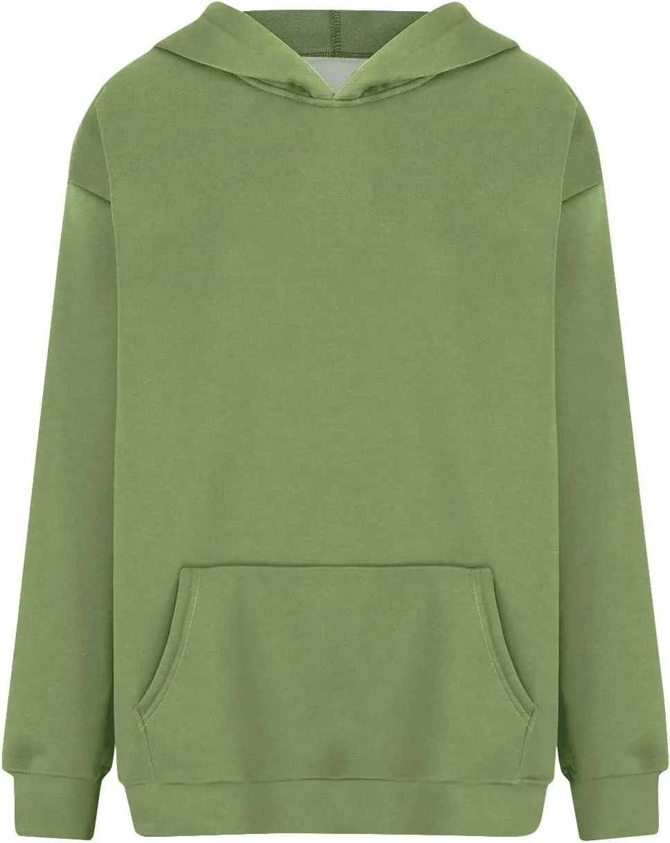 SHAOBGE Womens Fall Oversized Sweatshirts Fleece Hoodies Long Sleeve Shirts Pullover Winter Clothes with Pocket