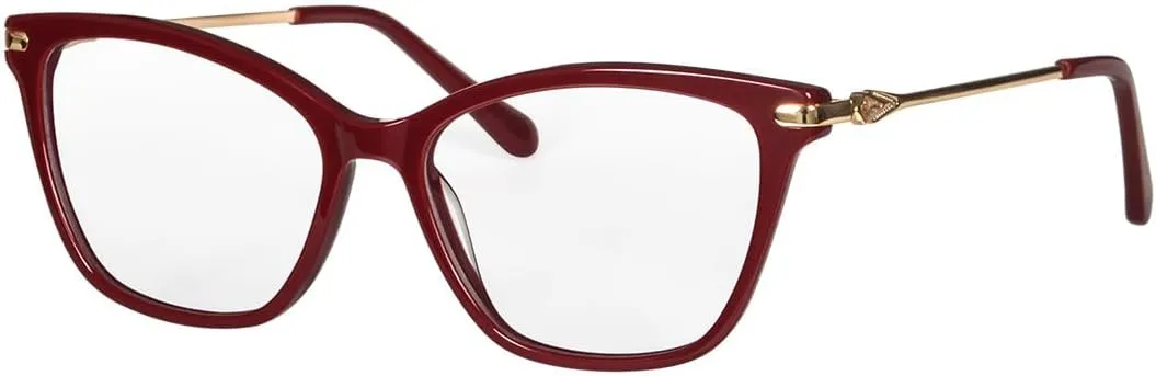 SHINU Blue Light Blocking Computer Glasses Women Frame for Reading Gaming Red Orange Eyeglasses