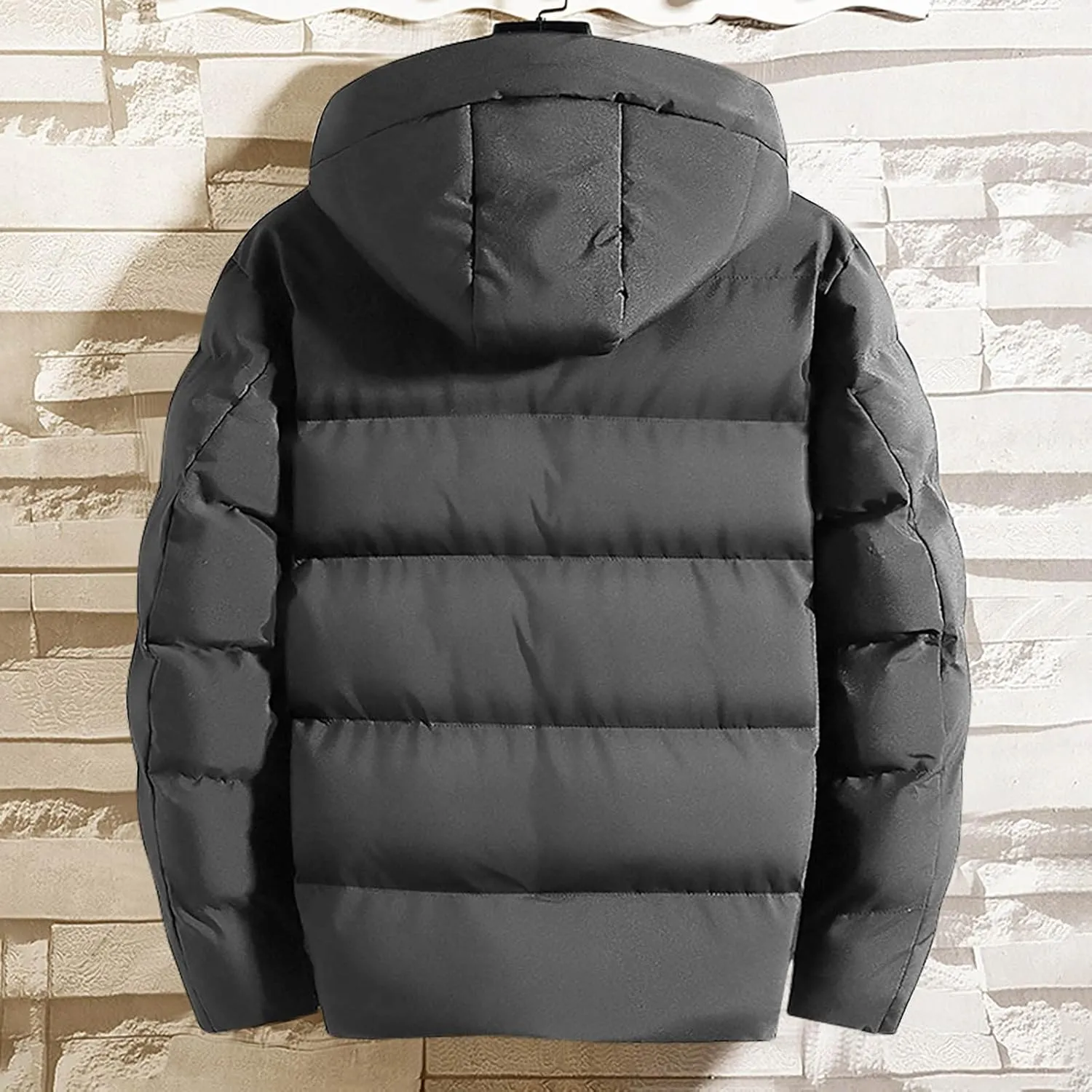 SHOPESSA Mens Down Jackets & Parkas Thicken Puffer Coat Warm Jacket Mens Coats and Jackets Winter Cold Weather Warm Clothes