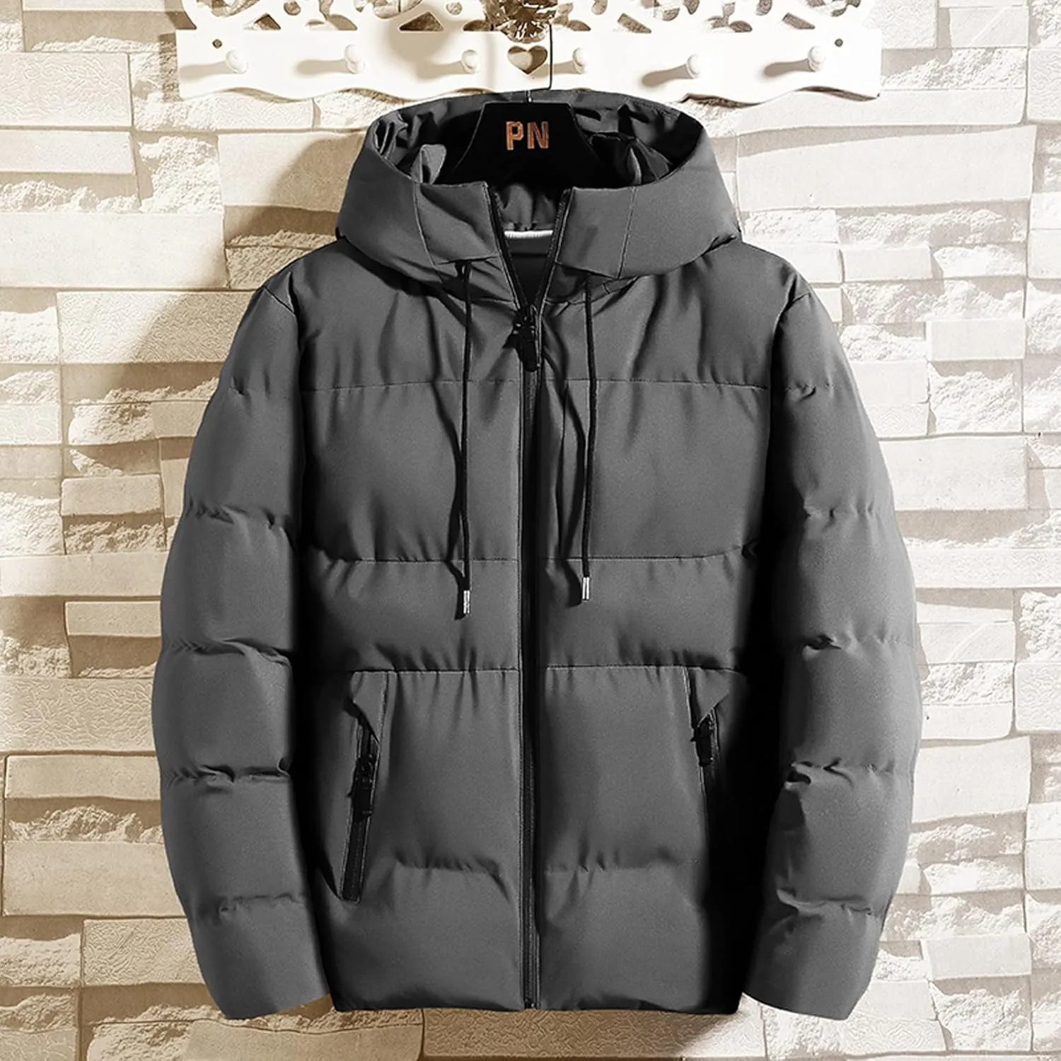 SHOPESSA Mens Down Jackets & Parkas Thicken Puffer Coat Warm Jacket Mens Coats and Jackets Winter Cold Weather Warm Clothes