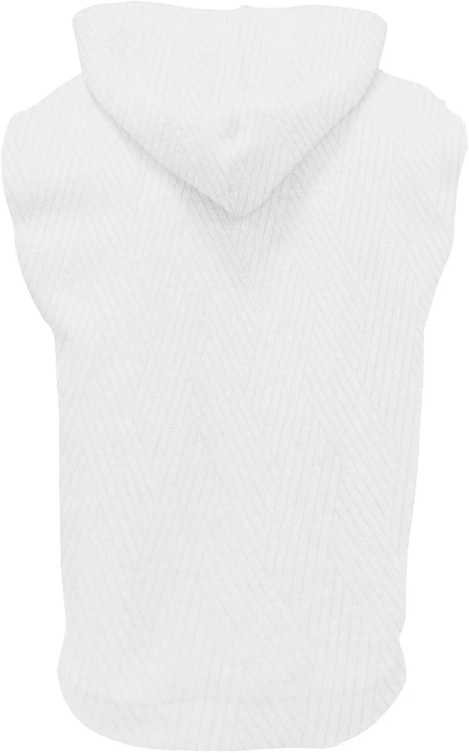 Sleeveless Hoodies for Men Textured Tank Tops 2025 Summer Casual Trendy T Shirts with Pocket Solid Drawstring Hooded
