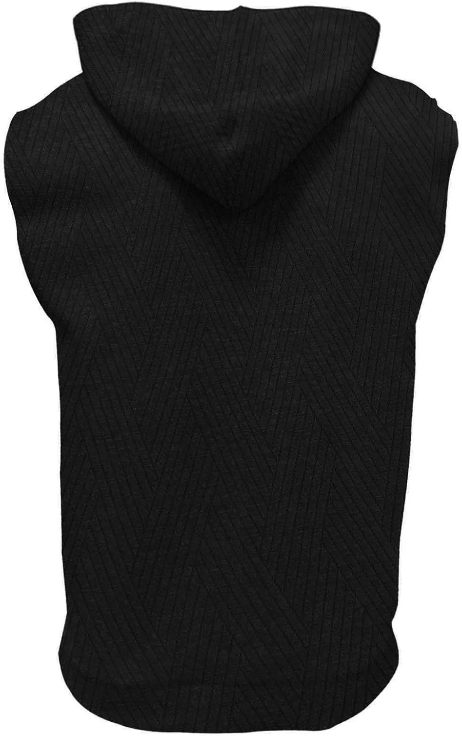 Sleeveless Hoodies for Men Textured Tank Tops 2025 Summer Casual Trendy T Shirts with Pocket Solid Drawstring Hooded