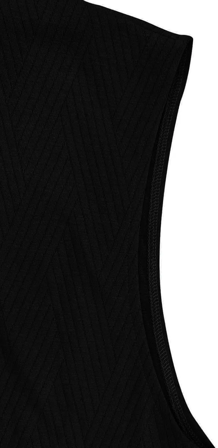Sleeveless Hoodies for Men Textured Tank Tops 2025 Summer Casual Trendy T Shirts with Pocket Solid Drawstring Hooded