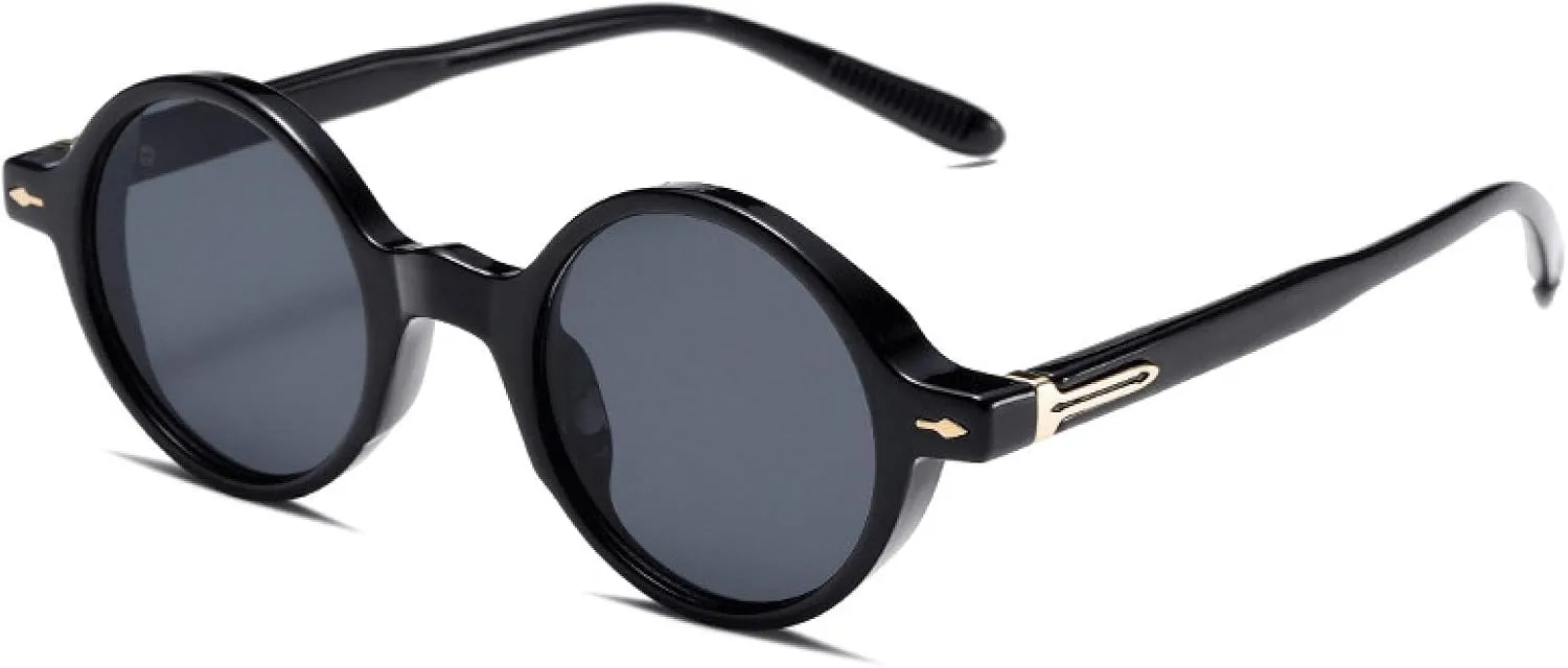 Small Round Glasses Punk Women Sunglasses Vintage Men Shades Blue Green Eyewear Uv400