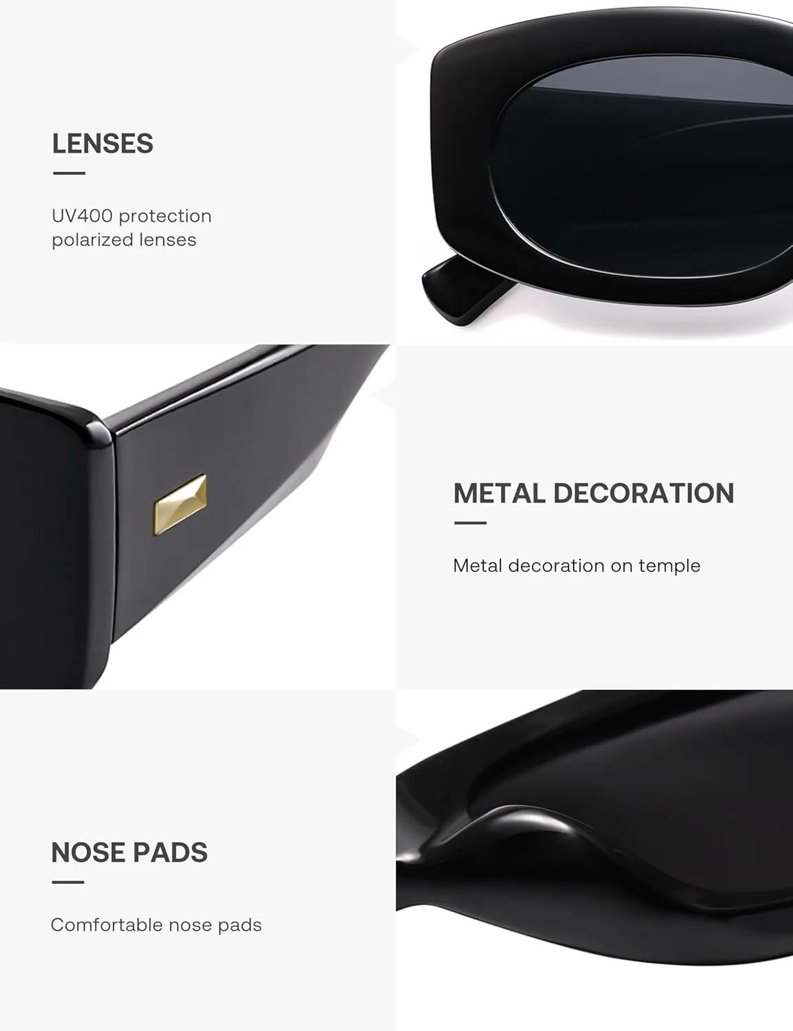 SOJOS Retro Oval Polarized Sunglasses Womens Trendy Sun Glasses Vintage Shades UV400 SJ2386