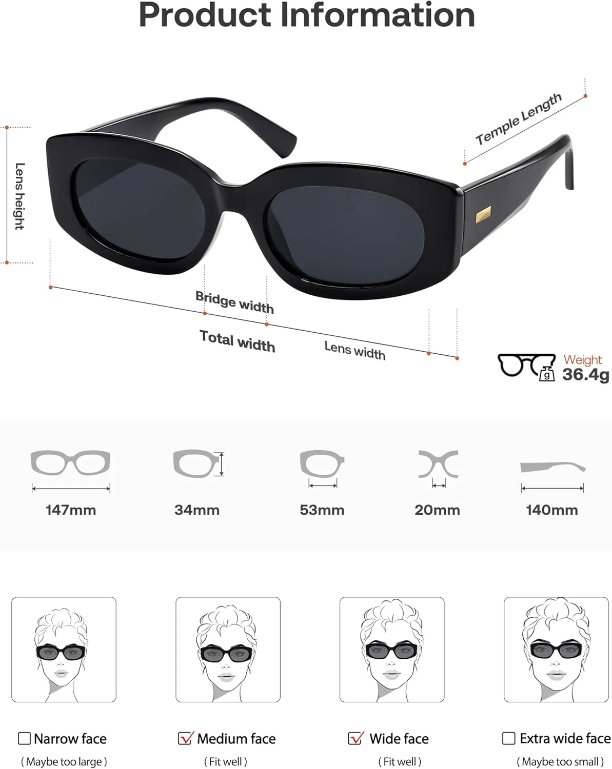 SOJOS Retro Oval Polarized Sunglasses Womens Trendy Sun Glasses Vintage Shades UV400 SJ2386