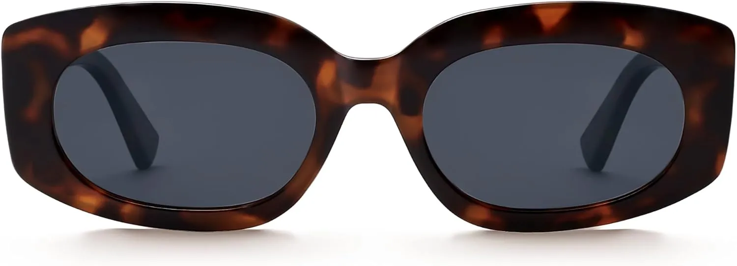 SOJOS Retro Oval Polarized Sunglasses Womens Trendy Sun Glasses Vintage Shades UV400 SJ2386