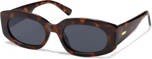 SOJOS Retro Oval Polarized Sunglasses Womens Trendy Sun Glasses Vintage Shades UV400 SJ2386