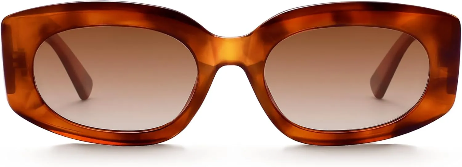 SOJOS Retro Oval Polarized Sunglasses Womens Trendy Sun Glasses Vintage Shades UV400 SJ2386