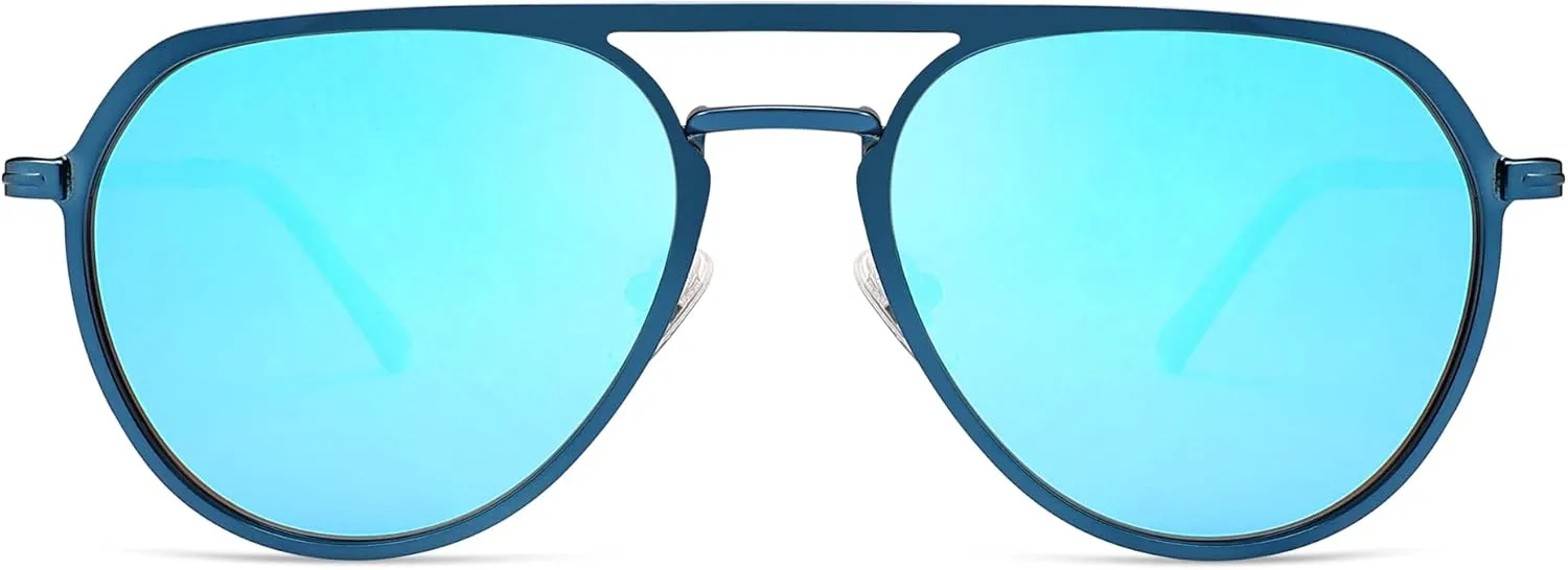SOJOS Trendy Aviator Polarized Sunglasses for Women Men Retro Shades Classic Metal Sun Glasses SJ1204A