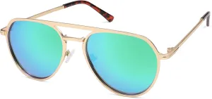 SOJOS Trendy Aviator Polarized Sunglasses for Women Men Retro Shades Classic Metal Sun Glasses SJ1204A