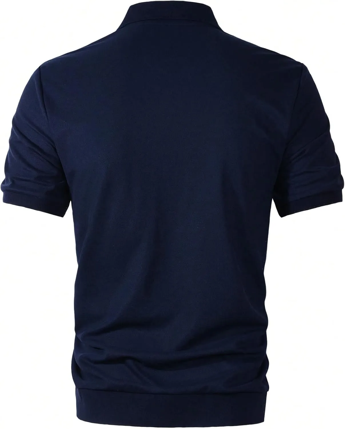 SOLY HUX Men's Color Block Shirts Collar V Neck Short Sleeve Casual Summer Work Golf Shirt