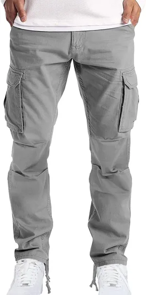 Spring Summer Pants for Men 2023 Casual Stylish Multi Pockets Cargo Pants Outdoor Fashion Work Utility Trousers