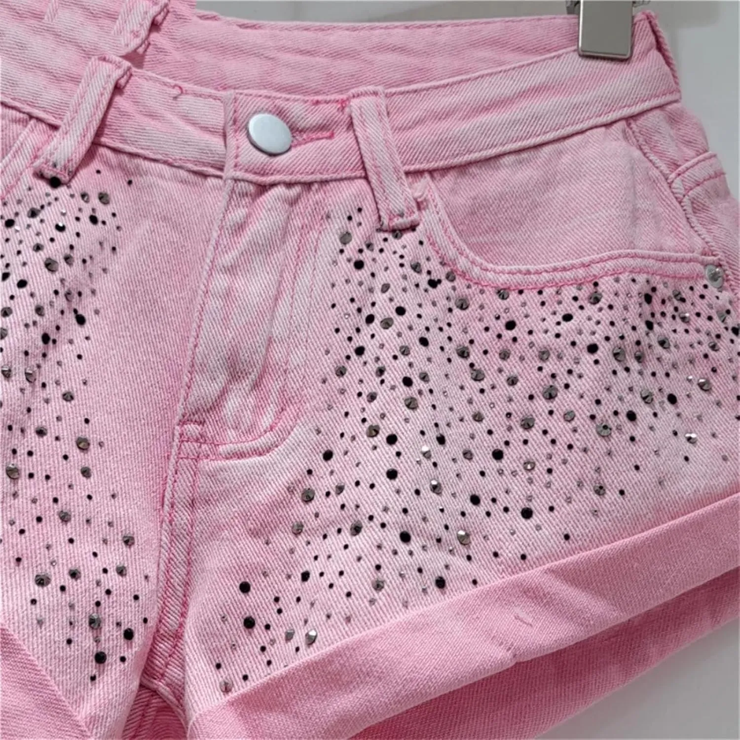 Spring Summer Vintage Light Wash Denim Shorts Women High Waist Casual Streetwear