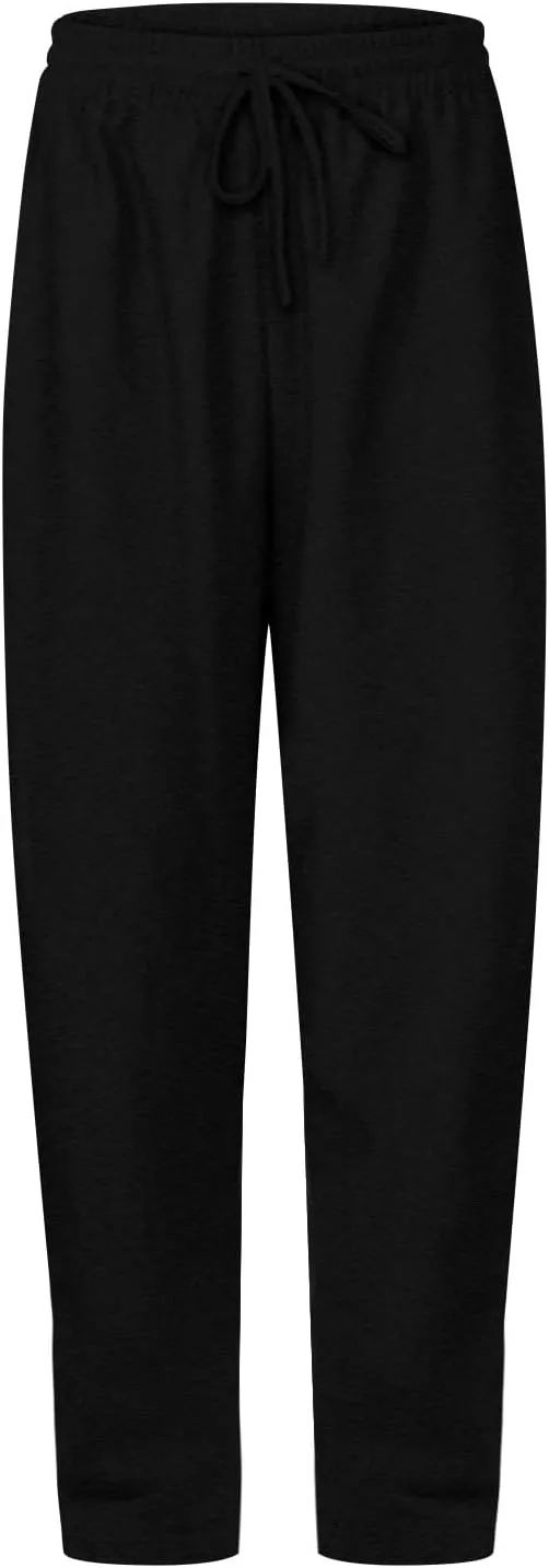 Sweatpants Elastic Waist Trousers with Pockets Solid Color Pants for Women Dressy Casual High Rise Jogger Pants