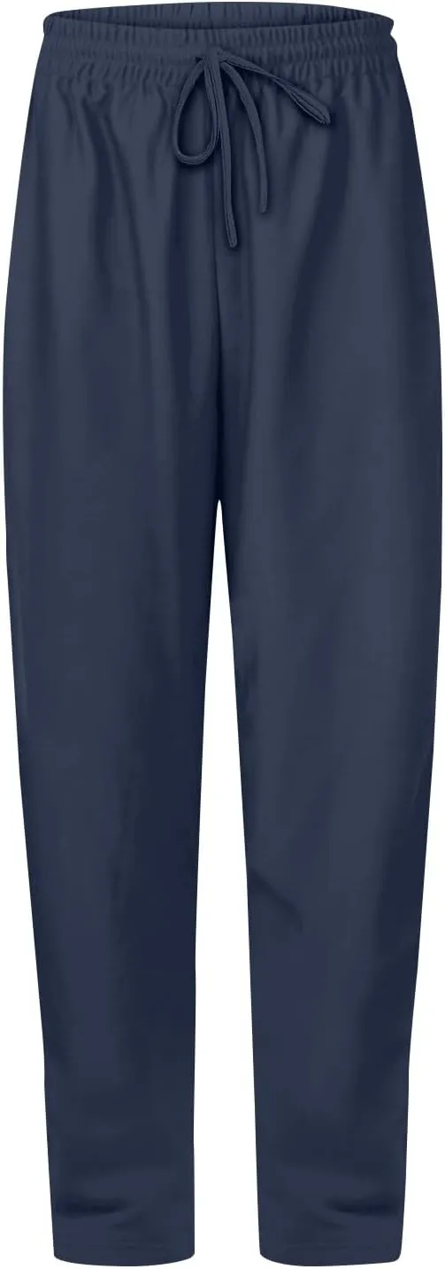 Sweatpants Elastic Waist Trousers with Pockets Solid Color Pants for Women Dressy Casual High Rise Jogger Pants
