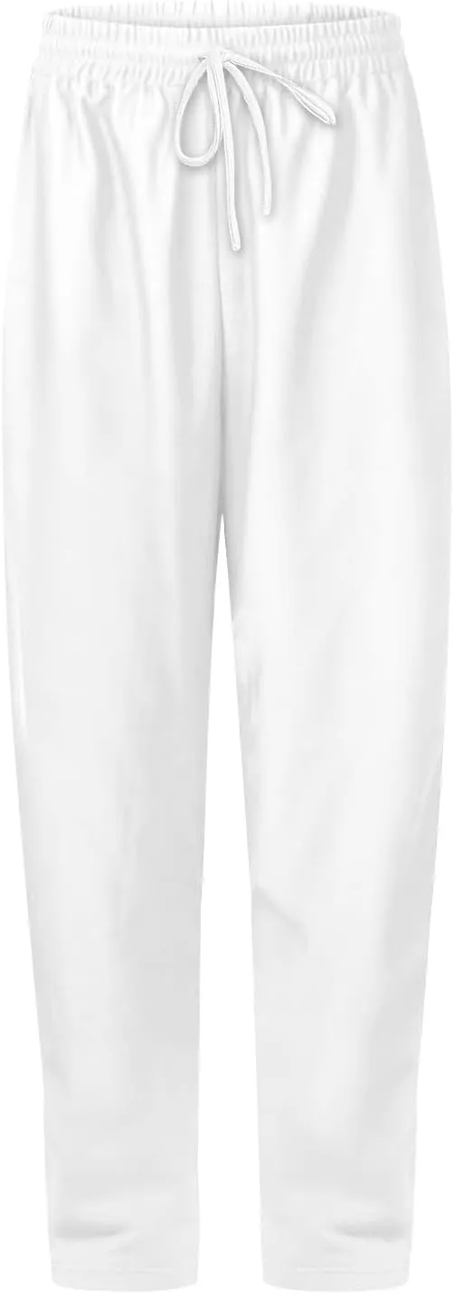 Sweatpants Elastic Waist Trousers with Pockets Solid Color Pants for Women Dressy Casual High Rise Jogger Pants