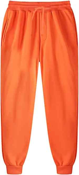 Sweatpants for Men Baggy Joggers Color Matching Athletic Pants Elastic Waist Sweat Pants Track Trousers with Pockets