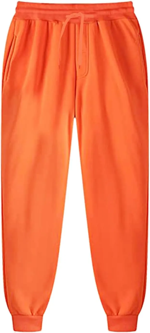 Sweatpants for Men Baggy Joggers Color Matching Athletic Pants Elastic Waist Sweat Pants Track Trousers with Pockets