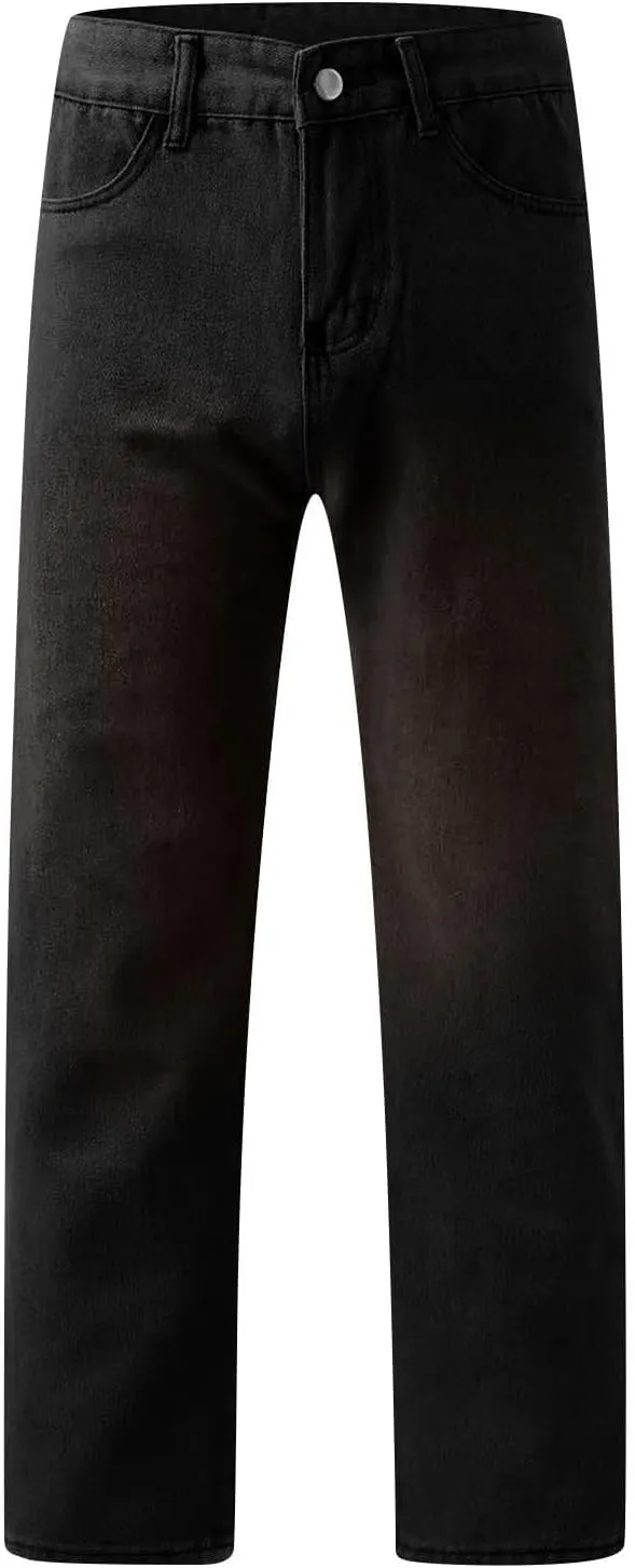 Sweatpants Jeans for Women Boyfriend High Waited Denim Pants Baggy Wide Leg Jeans Loose Fit Denim Pant with Pocket