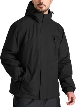 SWISSWELL Mens Rain Jackets Waterproof with Hood Men Windbreaker Jackets Lightweight Rain Coats for Golf Fishing Hiking
