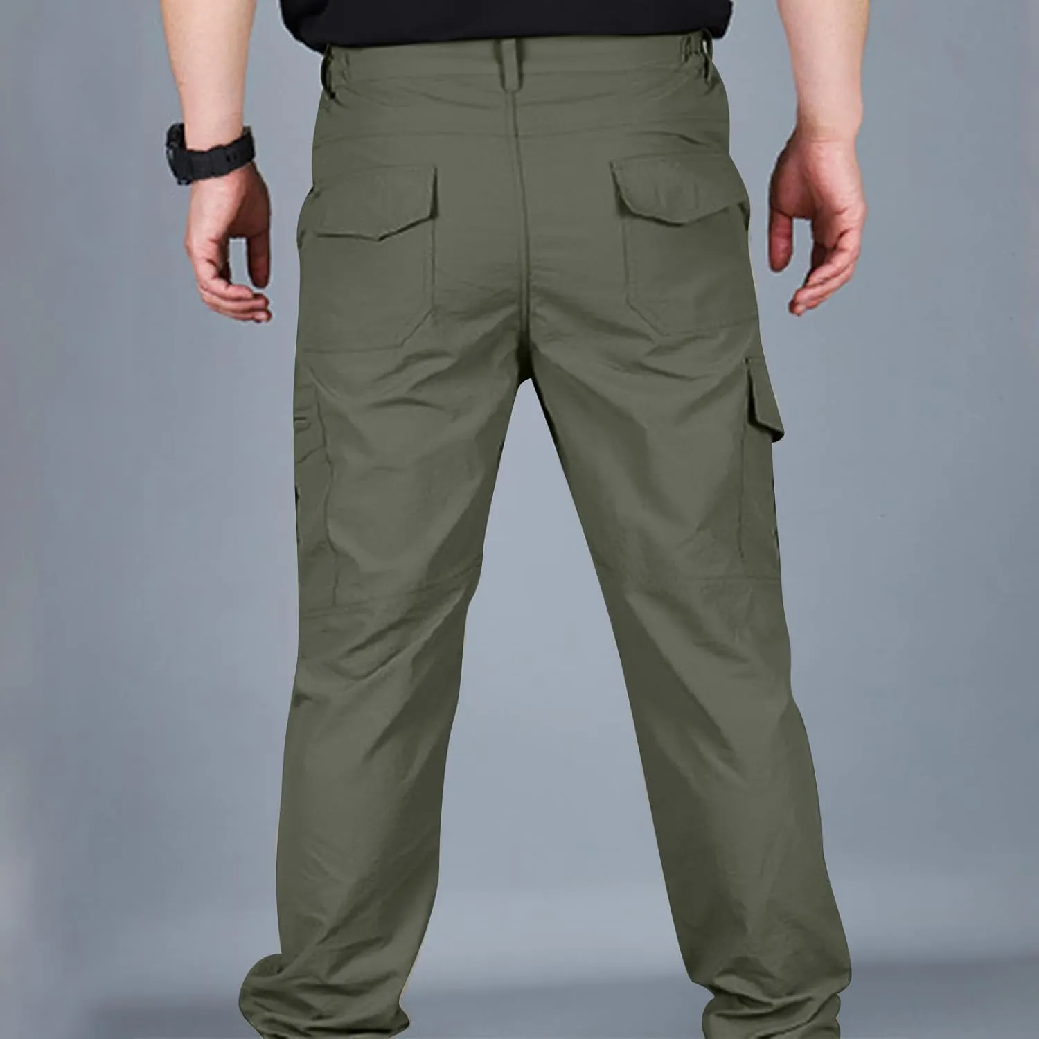Tactical Pants for Men Stretch Big and Tall Work Pants Outdoor Hiking Pants Slim Fit Military Pants with Multi Pocket