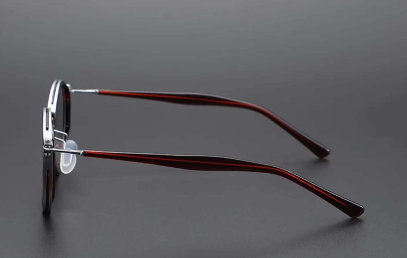 Tel Retro Oval Small Prescription Glasses Frame Man，Metal Acetate Eyeglasses 47-26-150mm