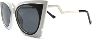 Transparent Frame Lens Stylish Womens Classic Vintage Cat Eye Sunglasses