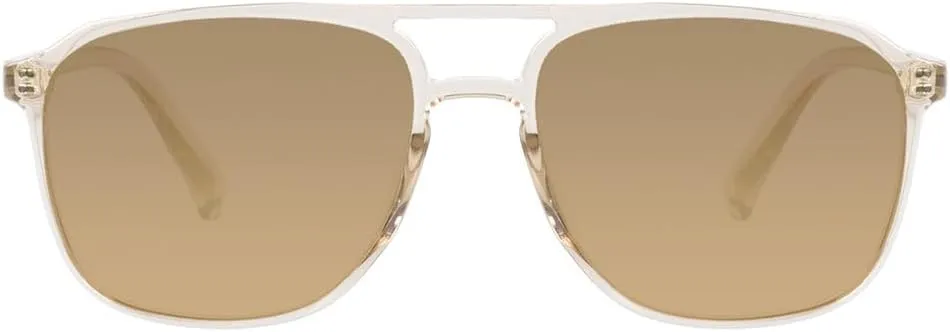 Transparent Sunglasses Men and Women Double Bridge Small Full Rim Polarized Sun Glasses For Driving Lenses