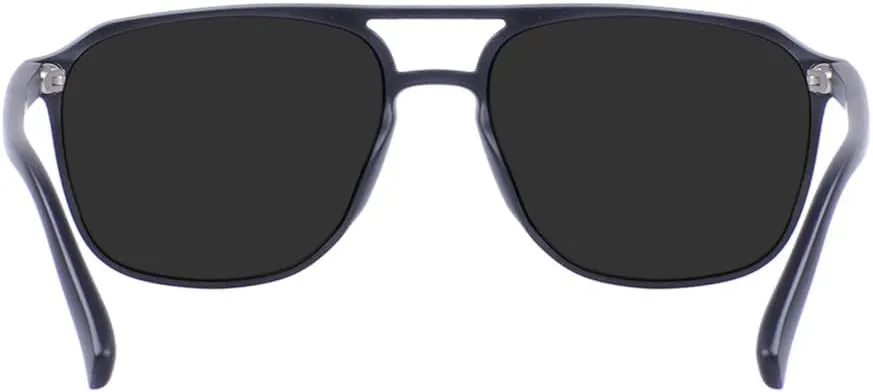 Transparent Sunglasses Men and Women Double Bridge Small Full Rim Polarized Sun Glasses For Driving Lenses