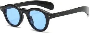 Trendy Rivet Sunglasses for Women Retro Oval Outdoors Sunscreen Men CasualTravel