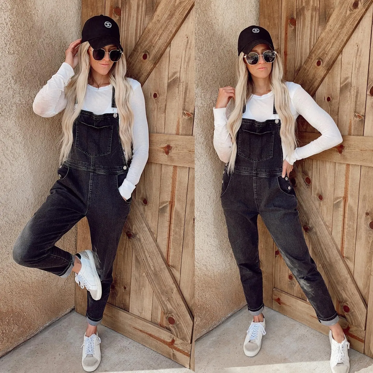 Vetinee Womens Classic Adjustable Straps Pockets Denim Bib Overalls Jeans Pants