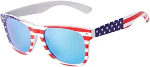 VIA LEECA Polarized Sunglasses for Women Men, Classic Retro Mirrored Reflective Square Designer Style Sun Glasses